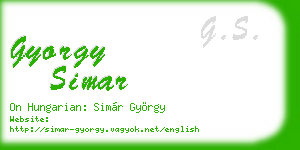 gyorgy simar business card